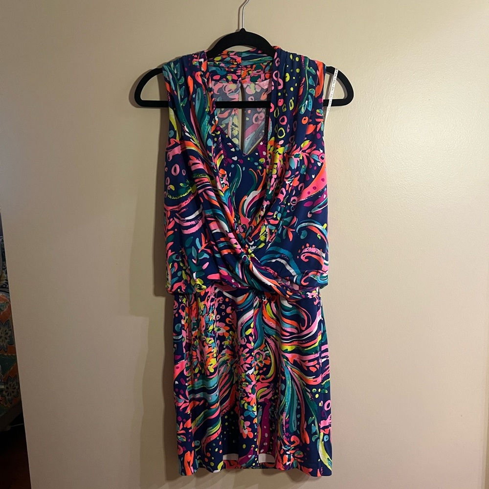 Lilly Pulitzer Blue and Pink Sleeveless Sundress